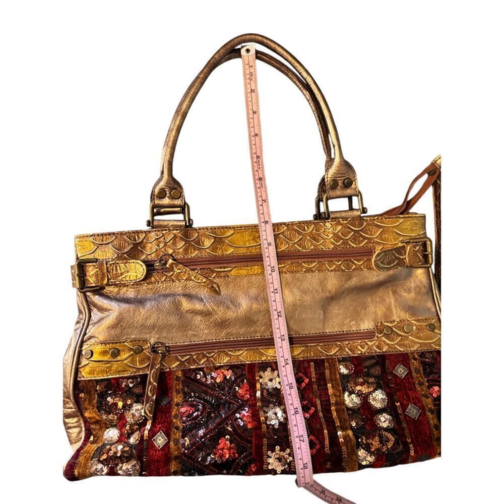 Andaloussi Gold Purse Sequins Large Vintage - Picture 13 of 15
